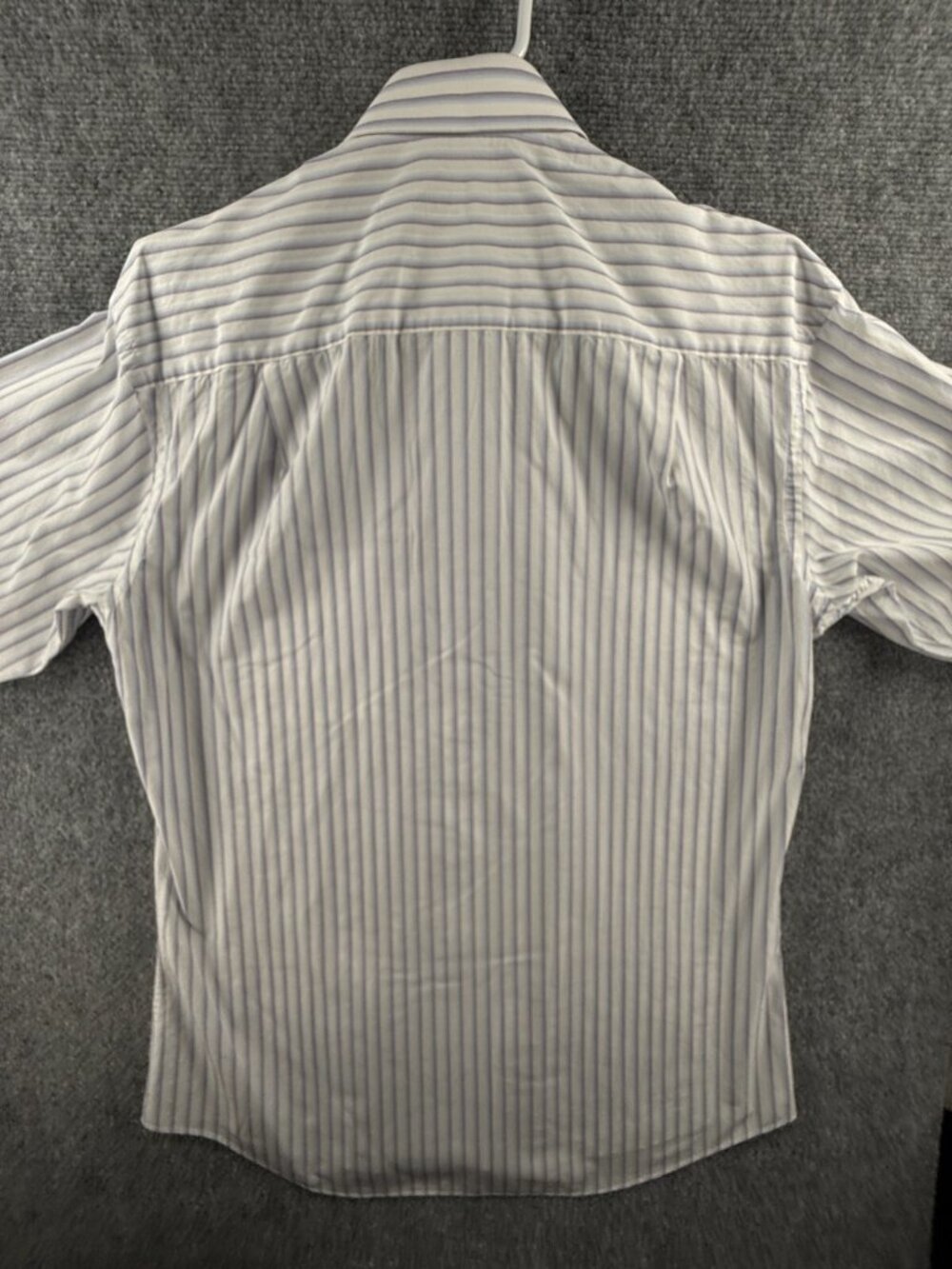 Ermenegildo Zegna 15.5 Long Sleeve Button Up Shirt Men Striped Blue Purple - Picture 13 of 16
